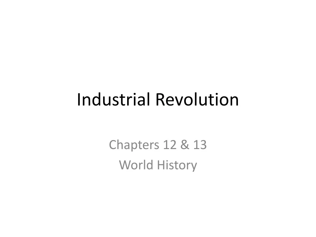 industrial revolution