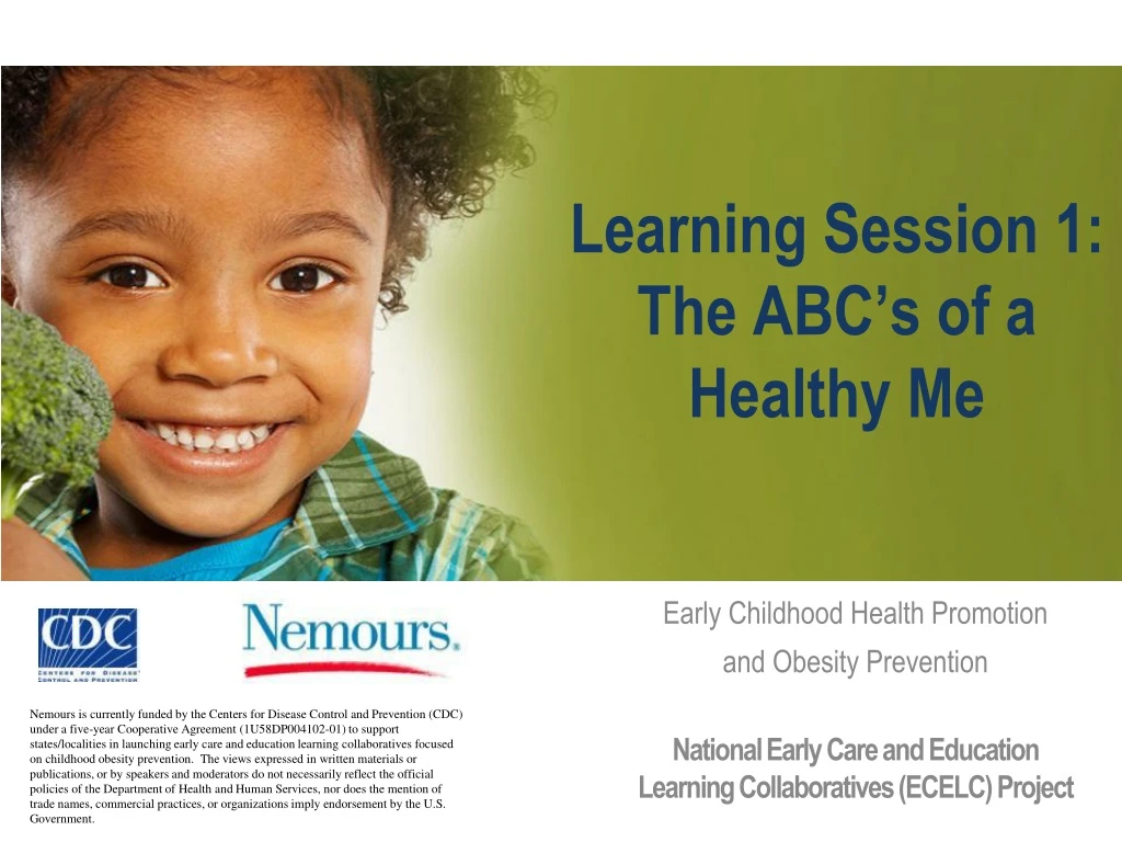 learning session 1 the abc s of a healthy me