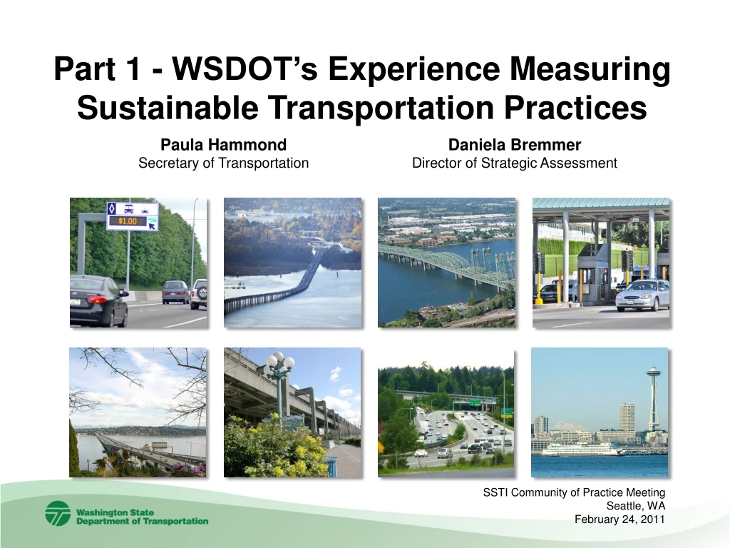 part 1 wsdot s experience measuring sustainable