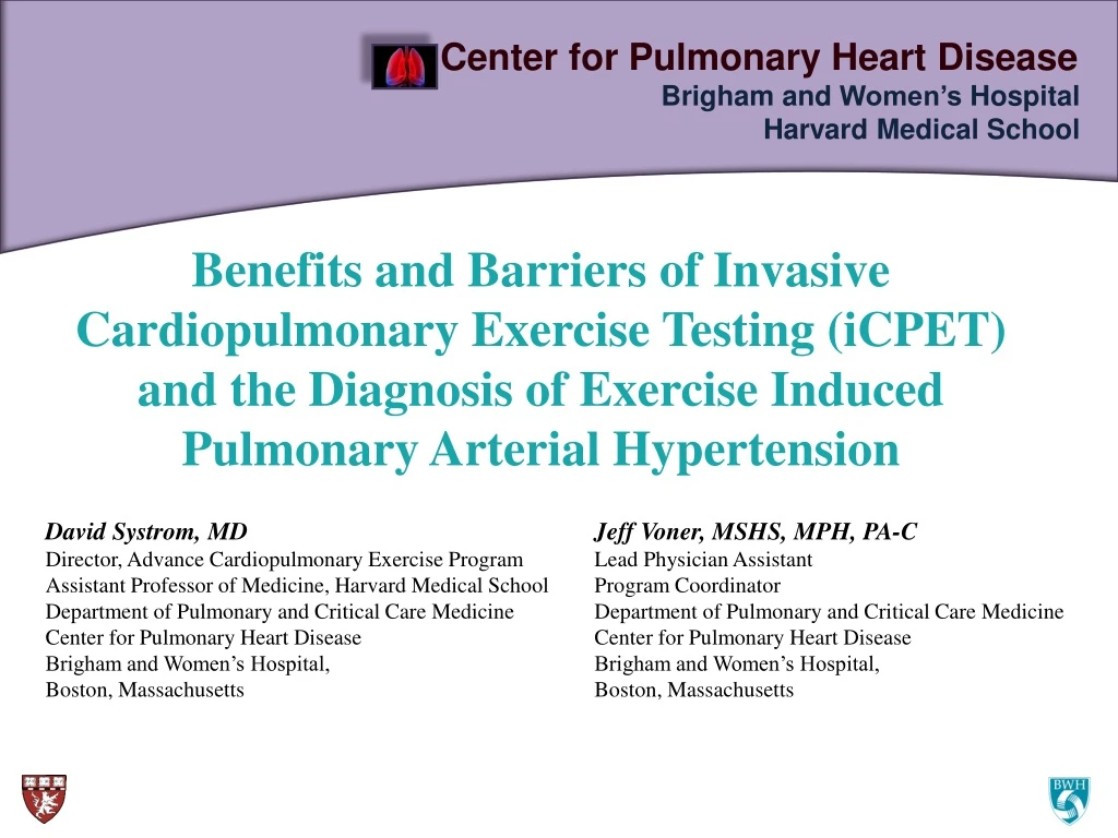 center for pulmonary heart disease brigham