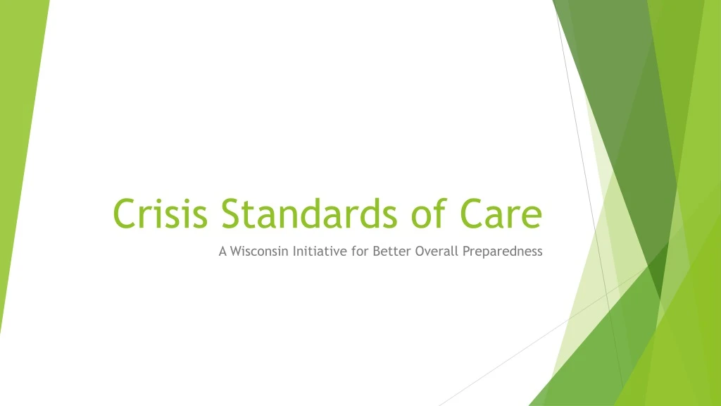 crisis standards of care