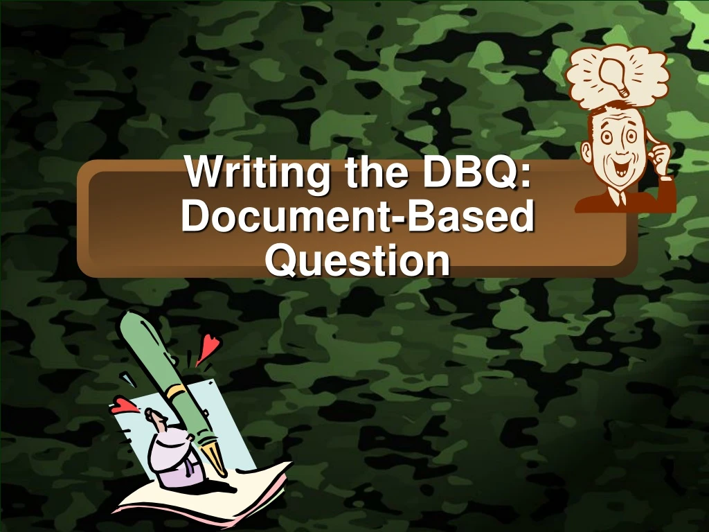 writing the dbq document based question