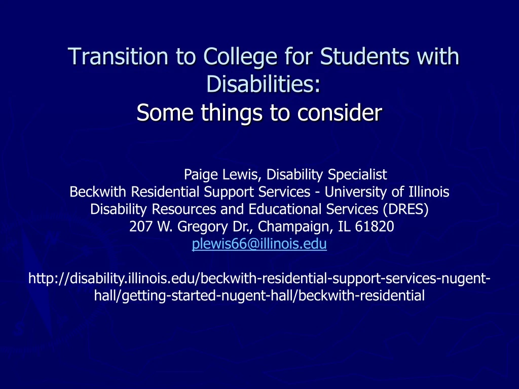 transition to college for students with disabilities