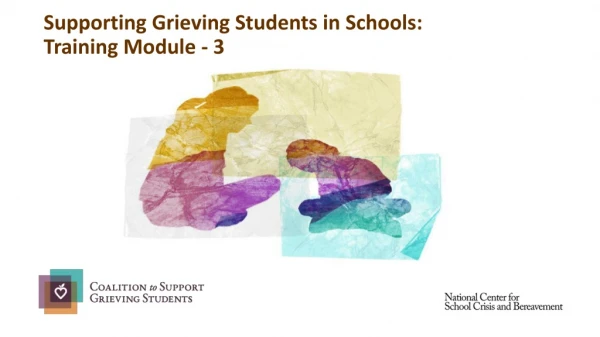 Supporting Grieving Students in Schools: Training Module - 3