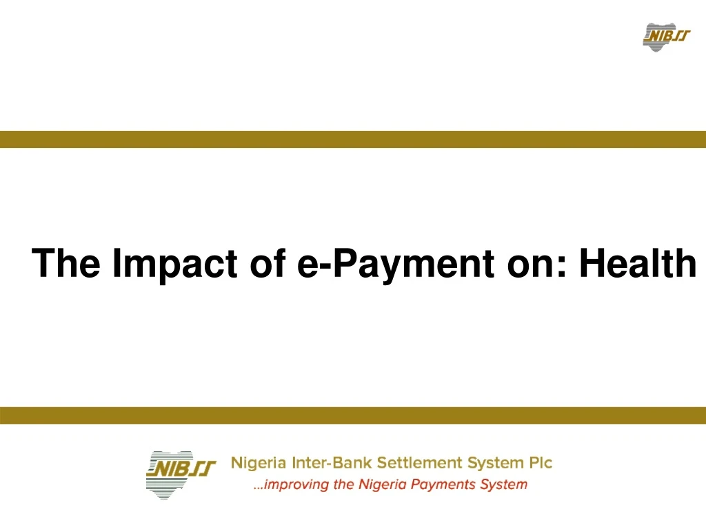 the impact of e payment on health
