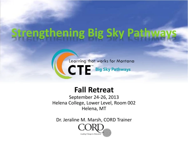 Strengthening Big Sky Pathways
