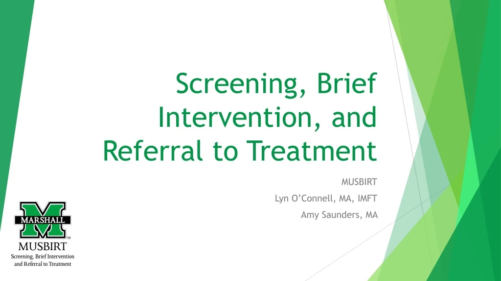 screening brief intervention and referral to treatment
