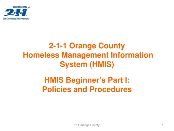 2-1-1 Orange County Homeless Management Information System (HMIS)