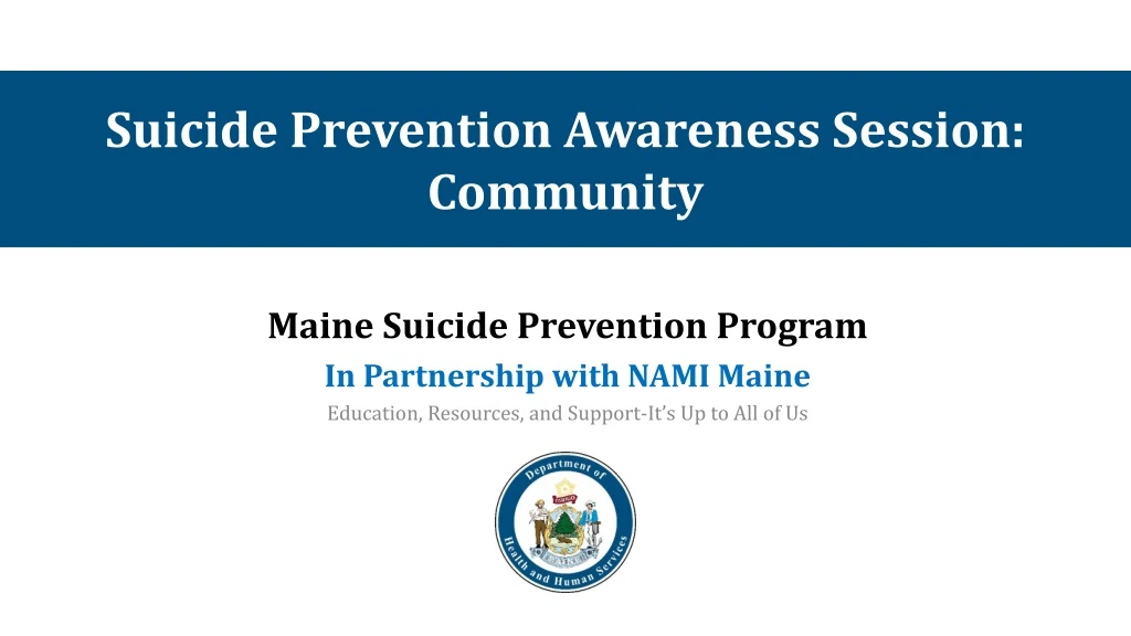 suicide prevention awareness session community