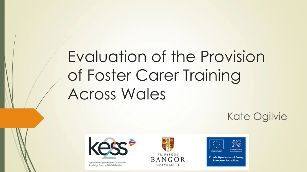 evaluation of the provision of foster carer training across wales