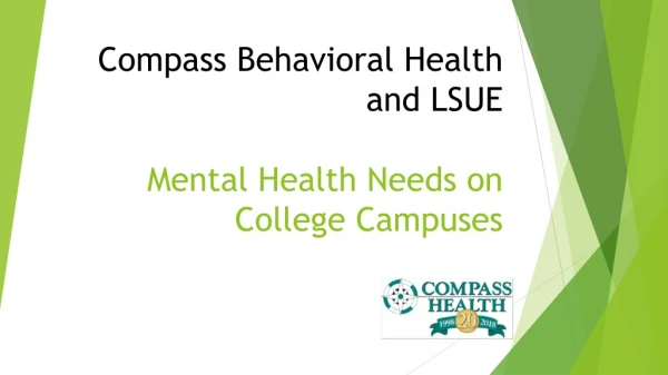 Compass Behavioral Health and LSUE Mental Health Needs on College Campuses