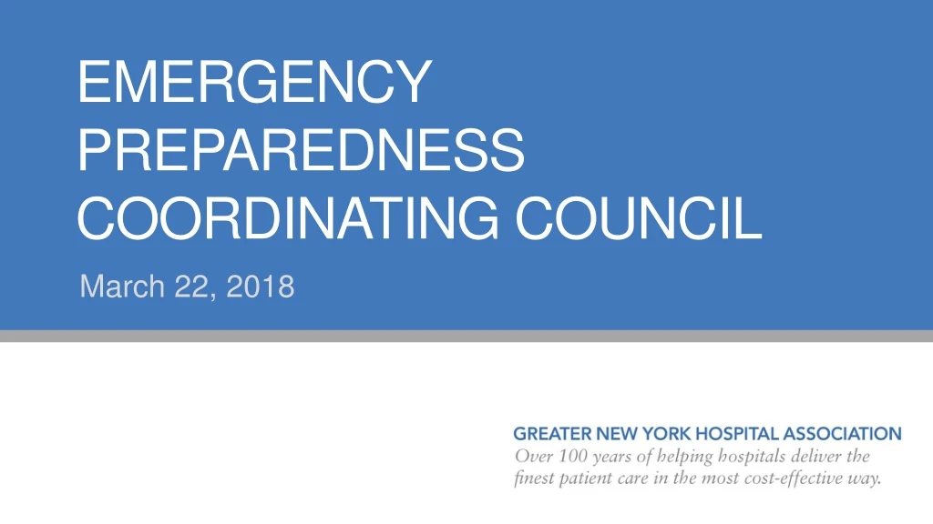 emergency preparedness coordinating council