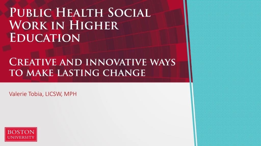 public health social work in higher education creative and innovative ways to make lasting change