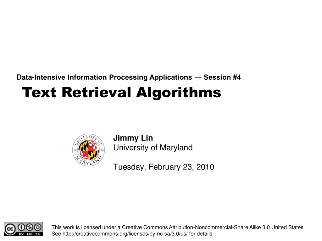 text retrieval algorithms