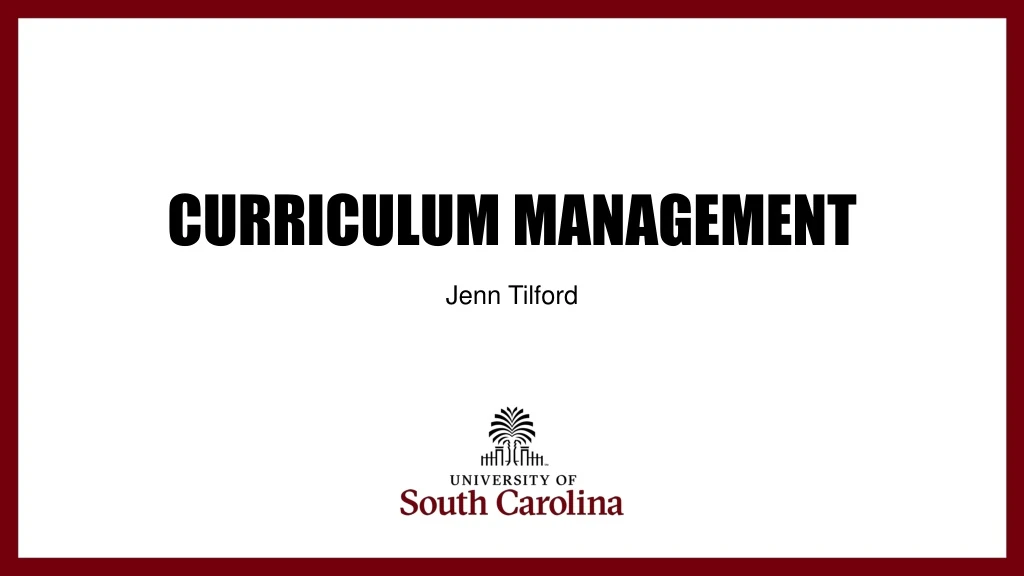 curriculum management