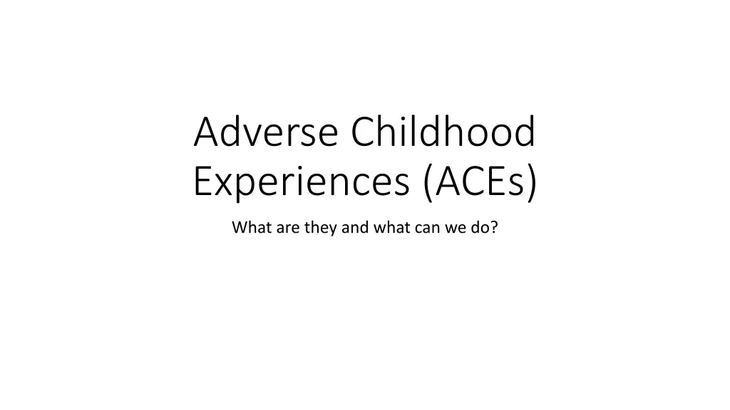 adverse childhood experiences aces