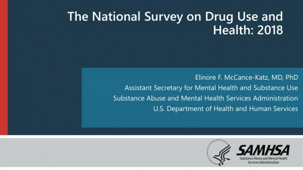 The National Survey on Drug Use and Health: 2018