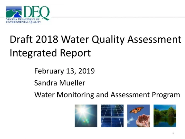 Draft 2018 Water Quality Assessment Integrated Report