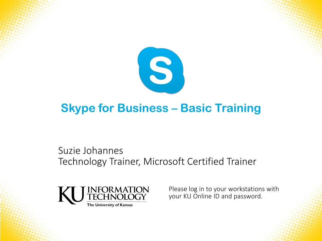 skype for business basic training