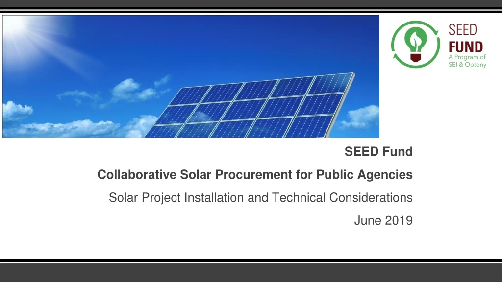 seed fund collaborative solar procurement