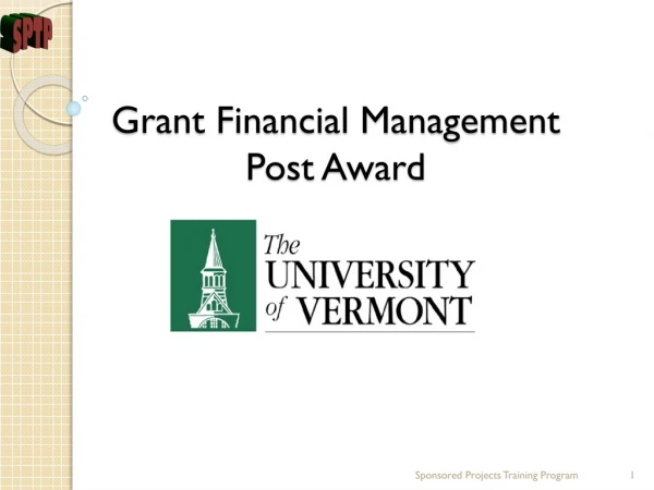 Grant Financial Management Post Award