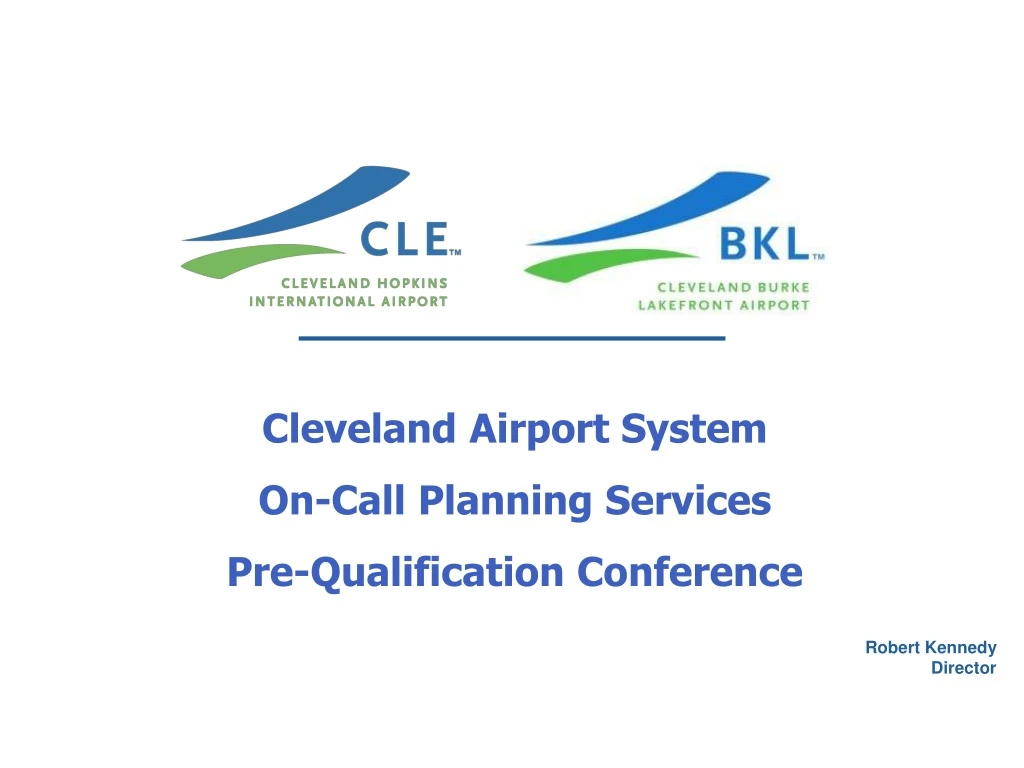 cleveland airport system on call planning services pre qualification conference