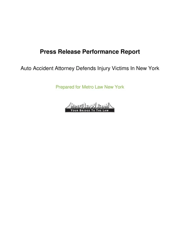 press release performance report