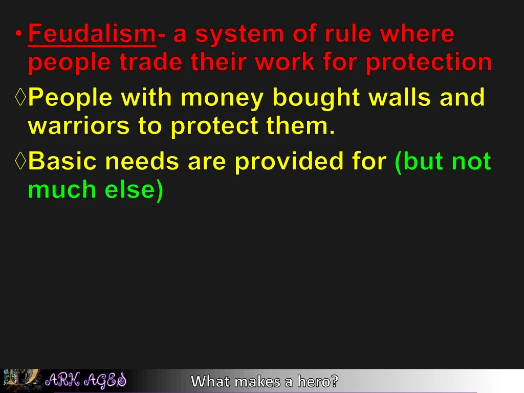 feudalism a system of rule where people trade