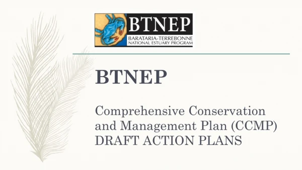 BTNEP Comprehensive Conservation and Management Plan (CCMP) DRAFT ACTION PLANS