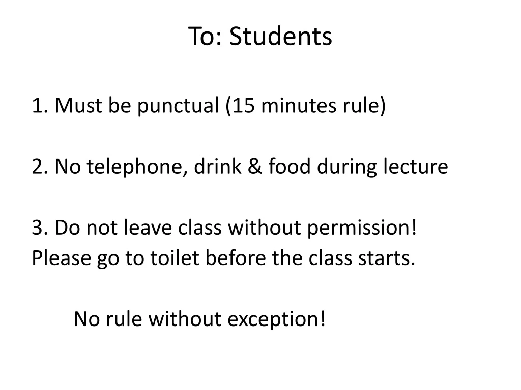 to students