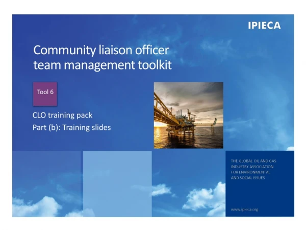 Community liaison officer team management toolkit