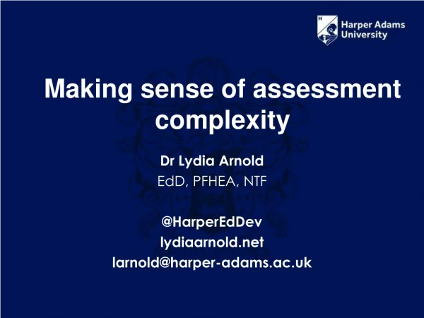 Making sense of assessment complexity