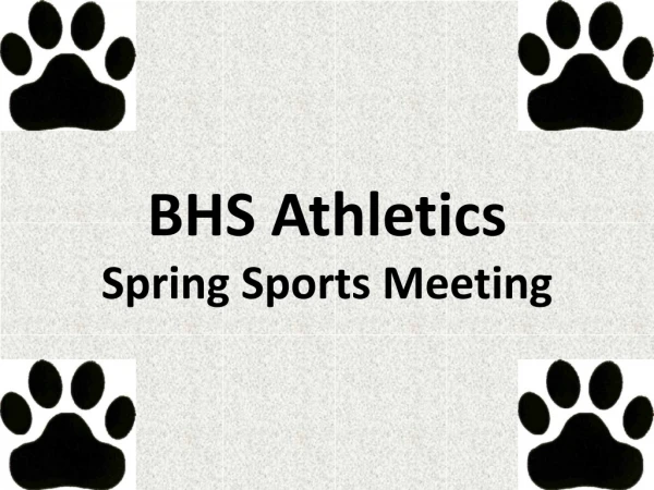 BHS Athletics Spring Sports Meeting
