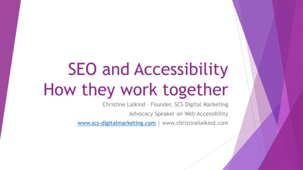 SEO and Accessibility How they work together