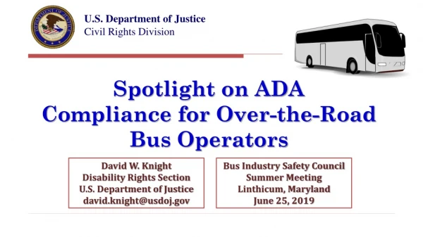 Spotlight on ADA Compliance for Over-the-Road Bus Operators