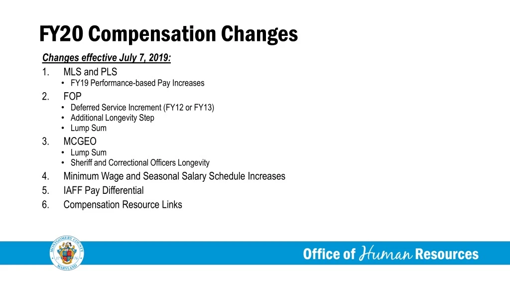 fy20 compensation changes