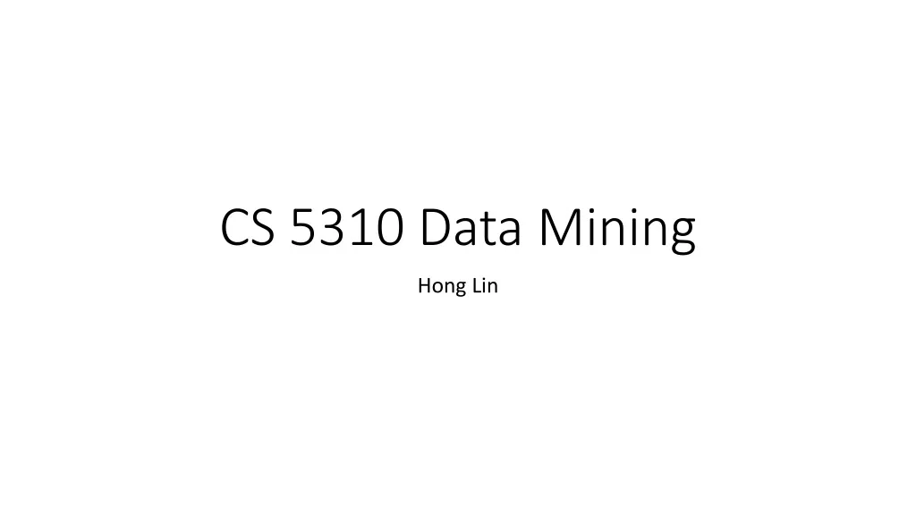 cs 5310 data mining