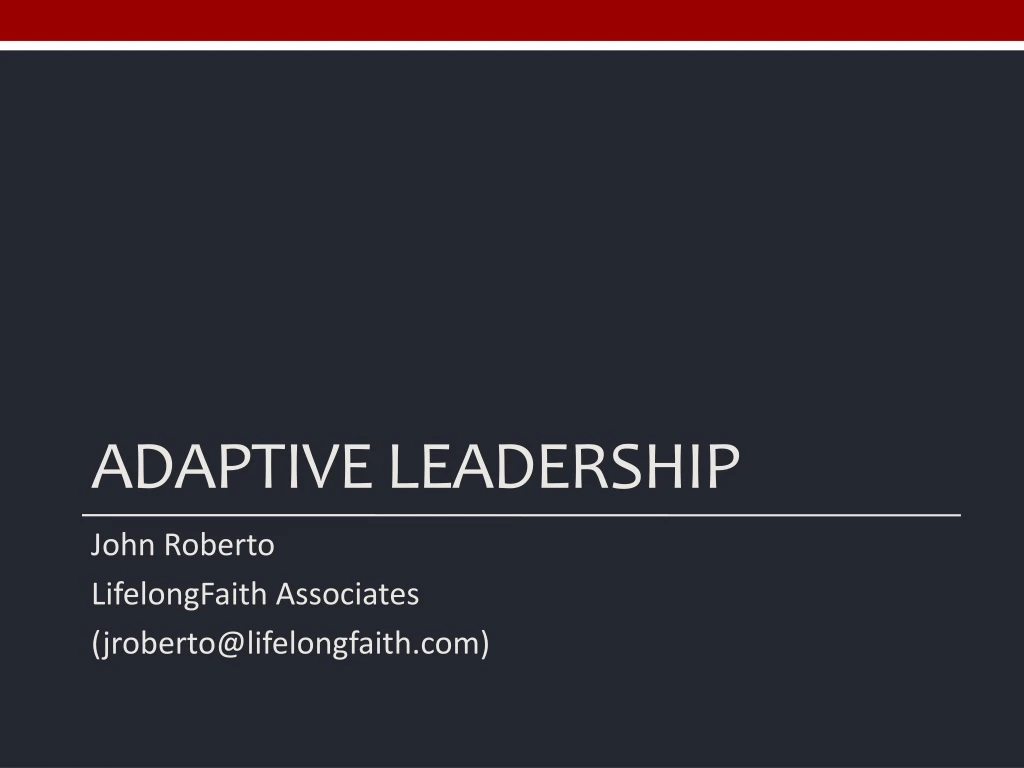 adaptive leadership