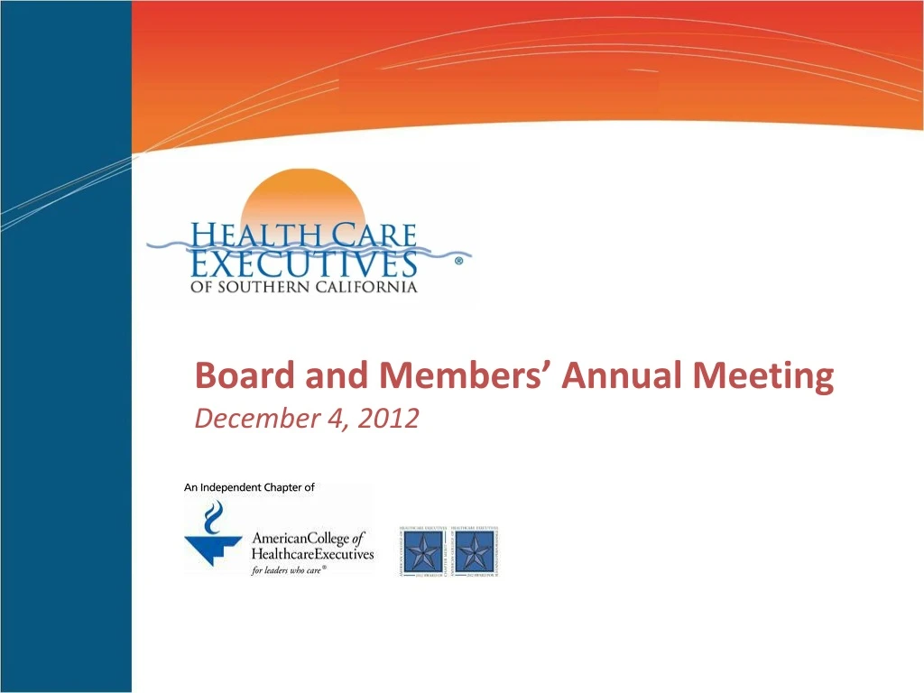 board and members annual meeting december 4 2012
