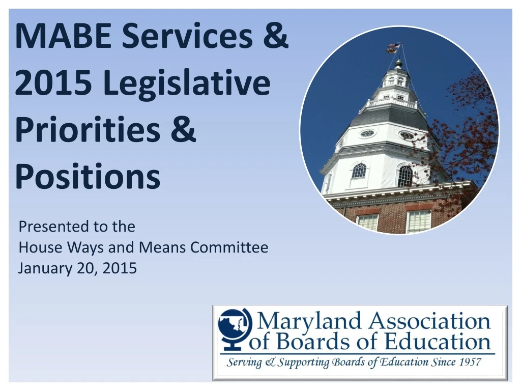 mabe services 2015 legislative priorities positions