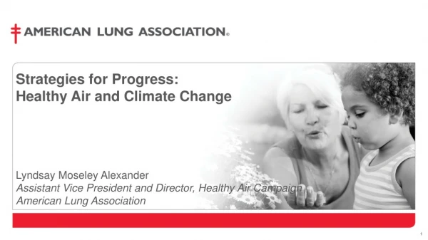 Strategies for Progress: Healthy Air and Climate Change Lyndsay Moseley Alexander