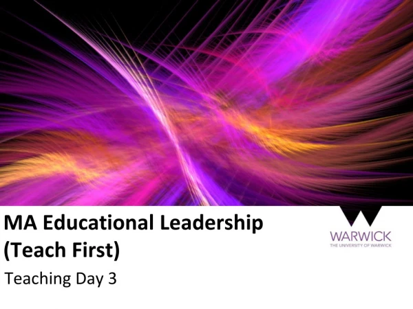 MA Educational Leadership (Teach First)