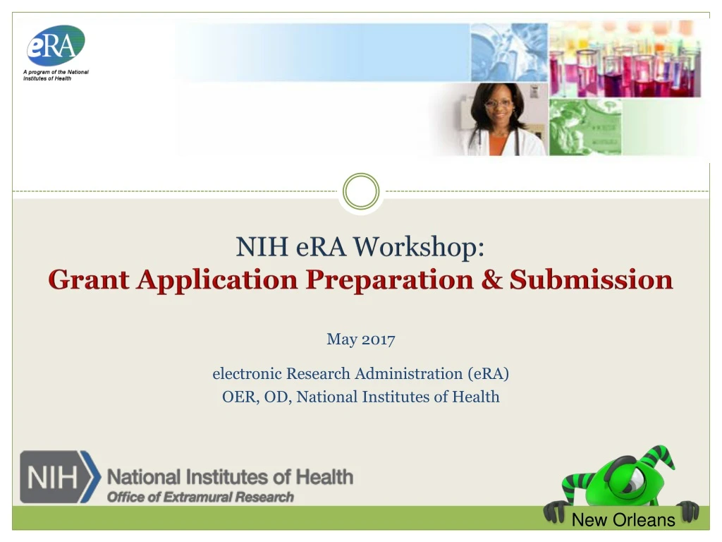 nih era workshop grant application preparation submission