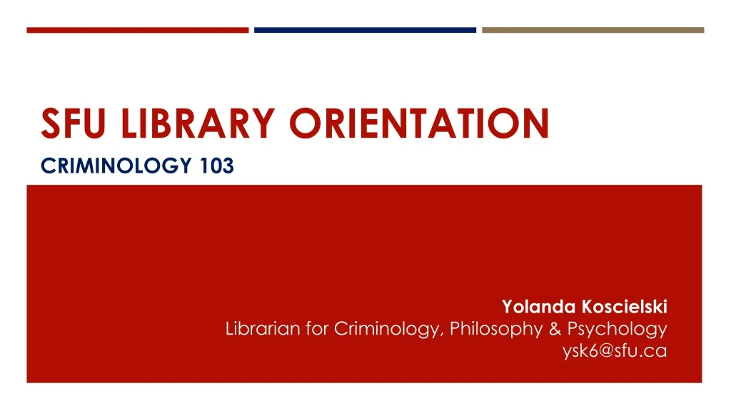 sfu library orientation