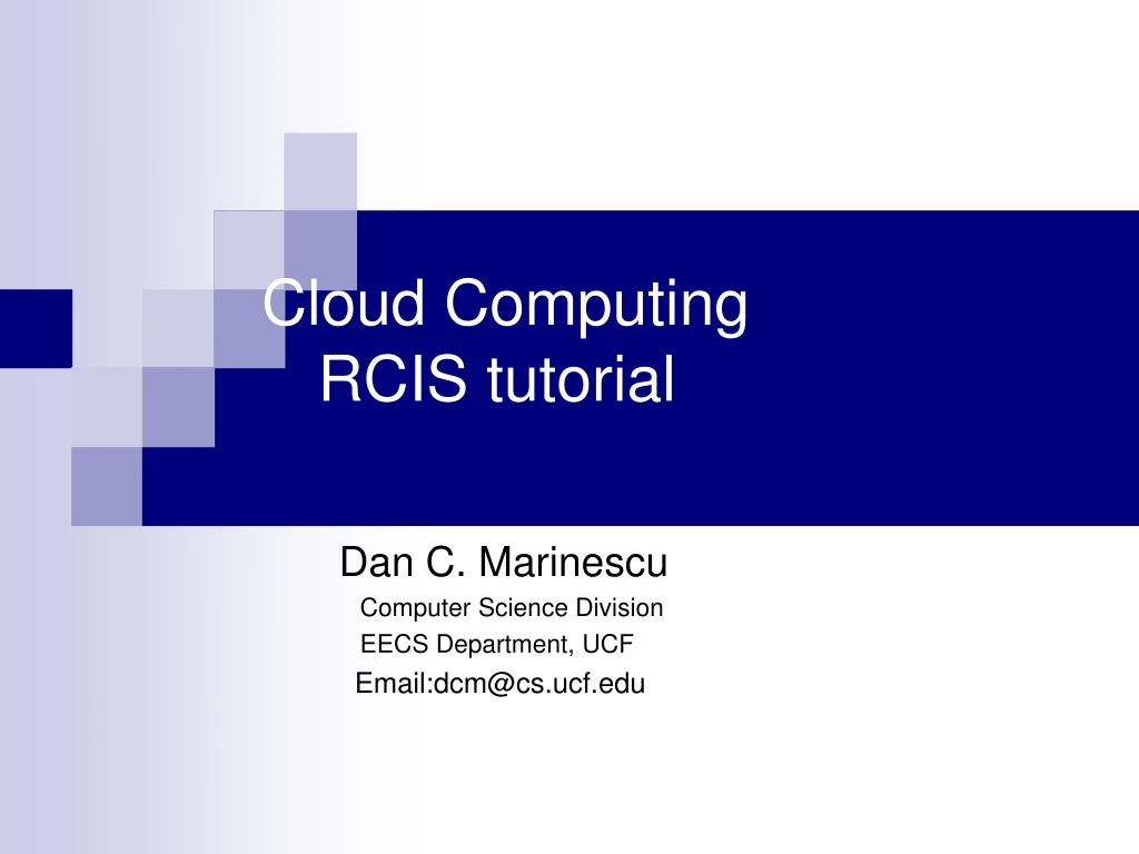 cloud computing rcis tutorial