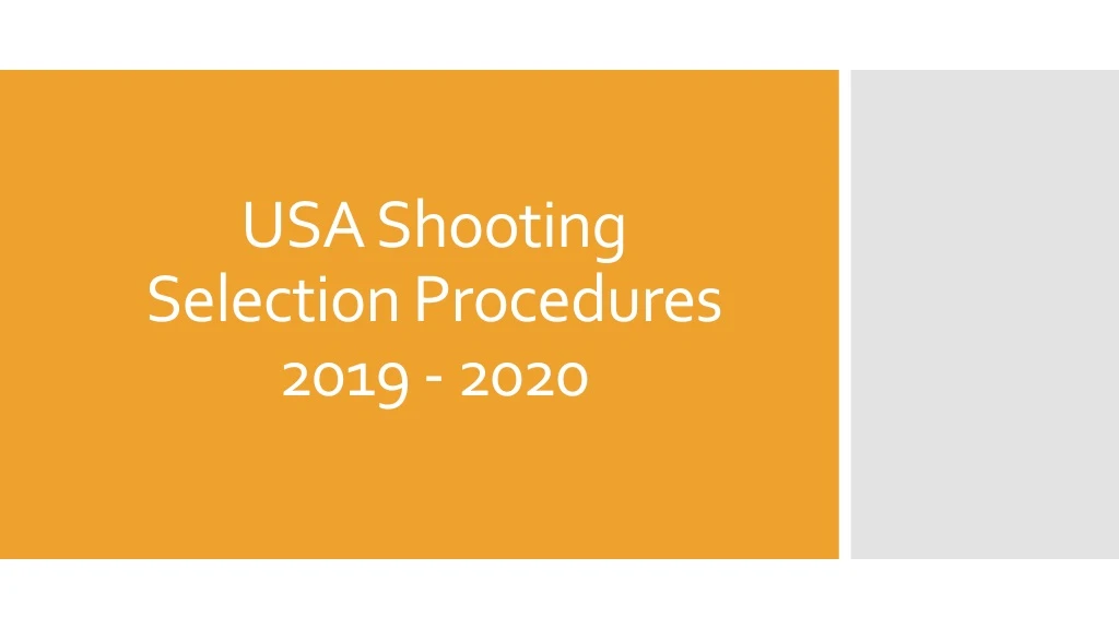 usa shooting selection procedures 2019 2020