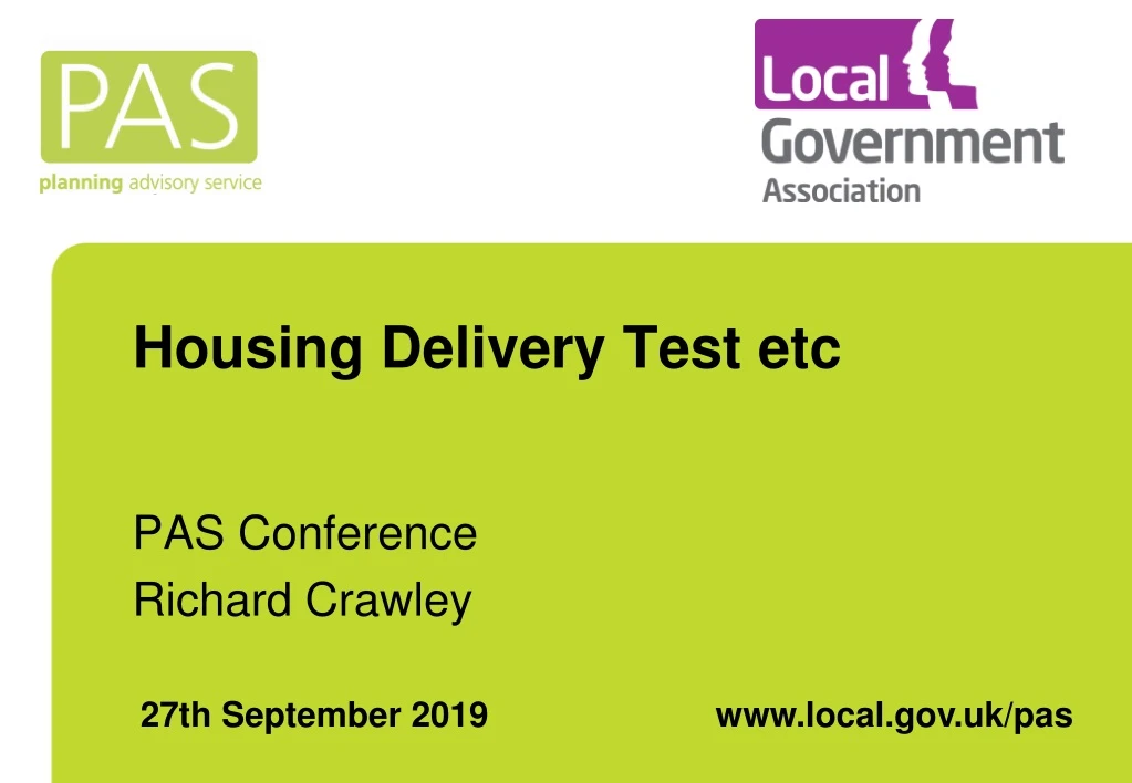 housing delivery test etc