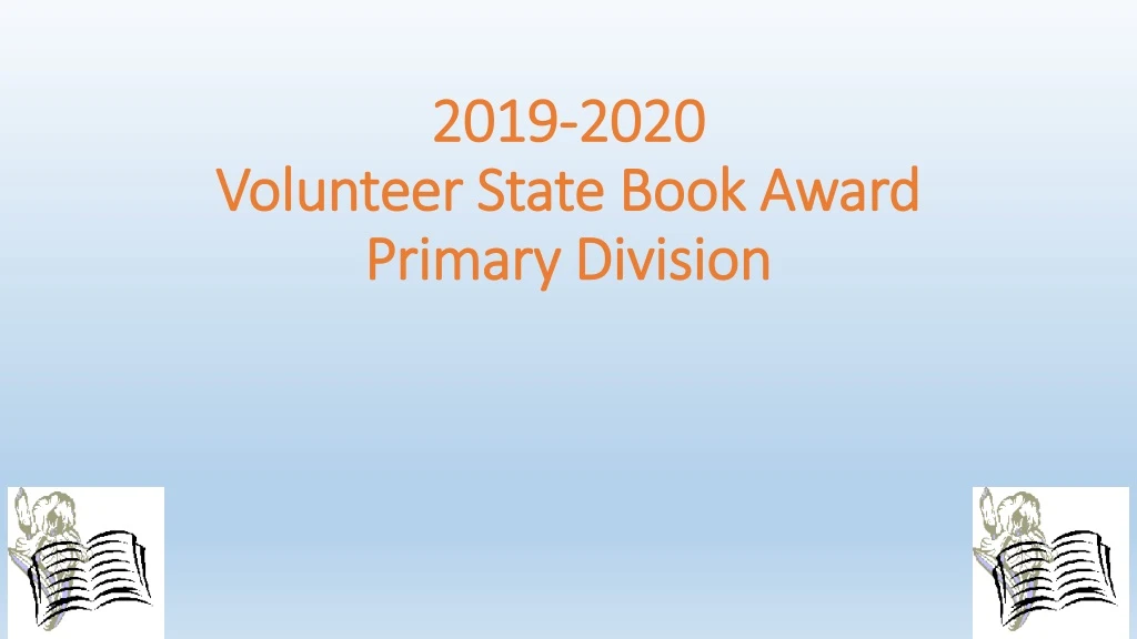 2019 2020 volunteer state book award primary division