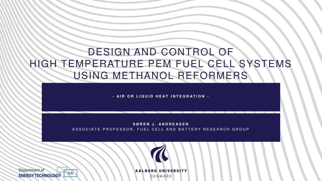 design and control of high temperature pem fuel cell systems using methanol reformers