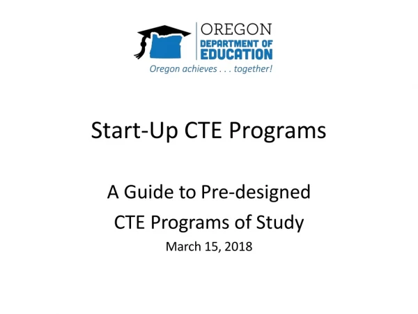 Start-Up CTE Programs